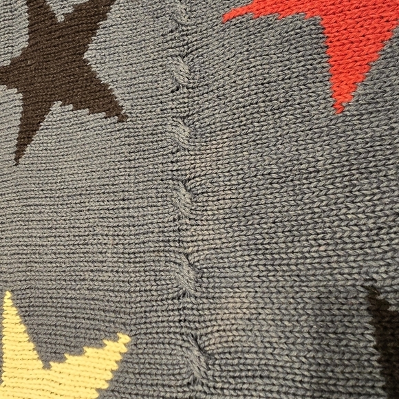Star Pattern Blue Sweater - Picture 6 of 7